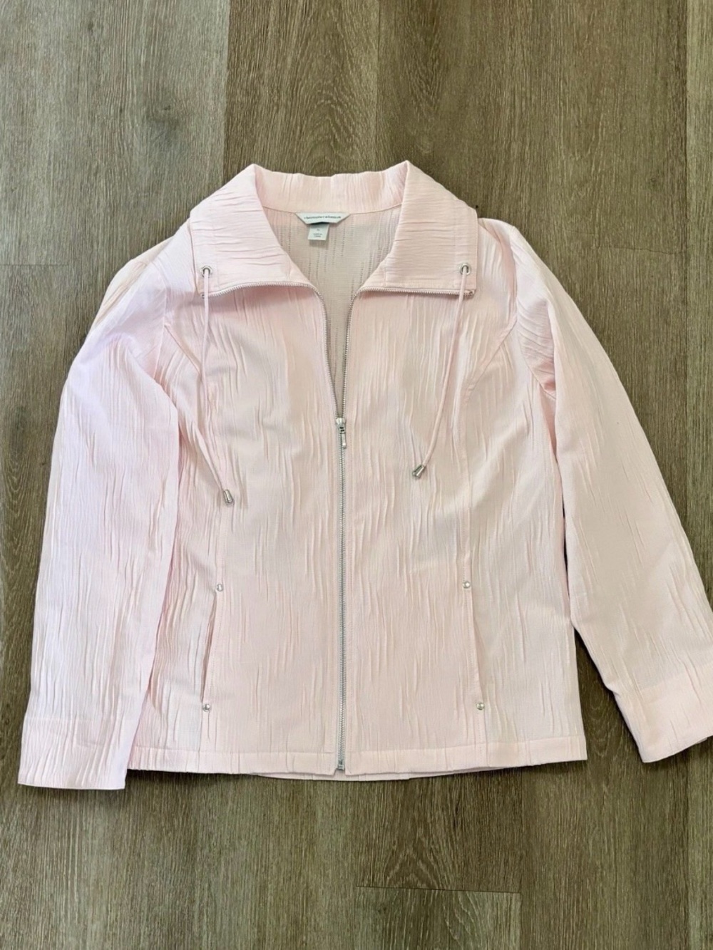 Christopher & Banks Light Pink Zip-Front Utility Jacket